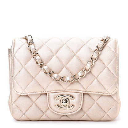 Chanel Metallic Lambskin Quilted Mini Square Flap Gold 1 of 10