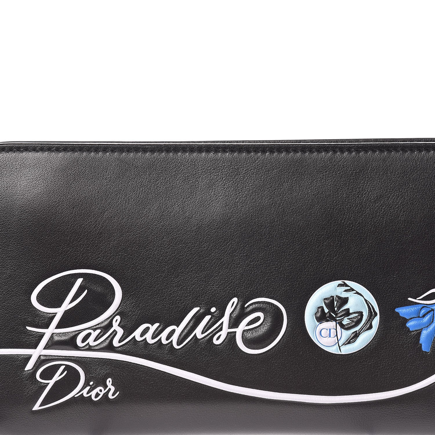 Christian Dior Calfskin Paradise Diorissimo Voyageur Wallet Black 13 of 13
