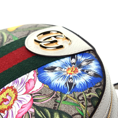 Gucci GG Supreme Monogram Flora Web Small Ophidia Day Backpack White 10 of 11