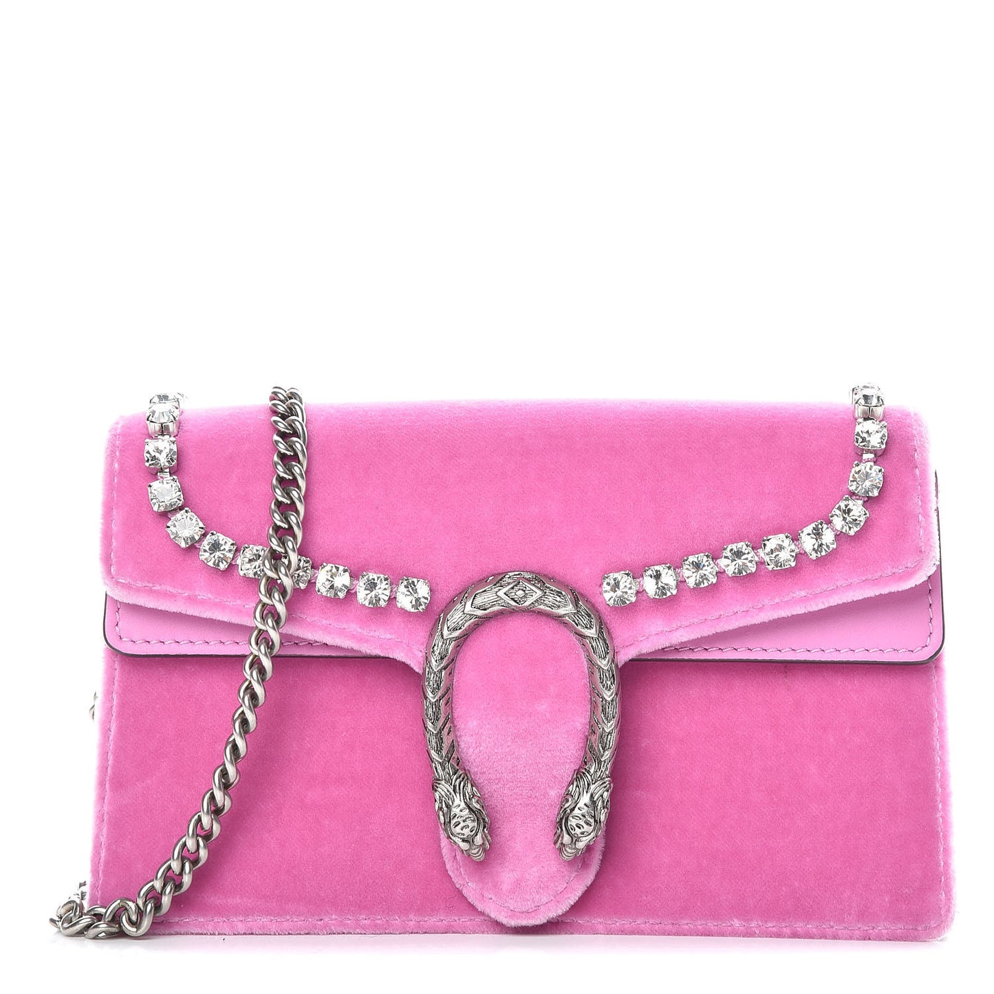 Velvet Crystal Super Mini Dionysus Shoulder Bag Malva