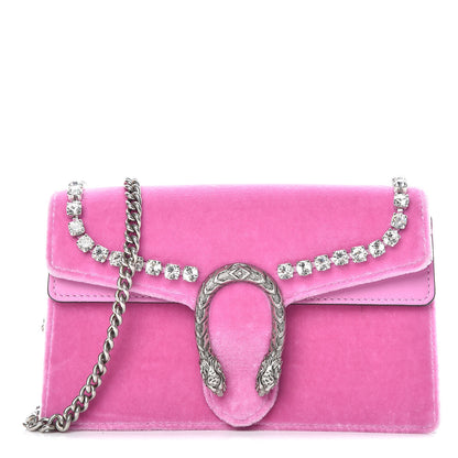 Gucci Velvet Crystal Super Mini Dionysus Shoulder Bag Malva 1 of 11