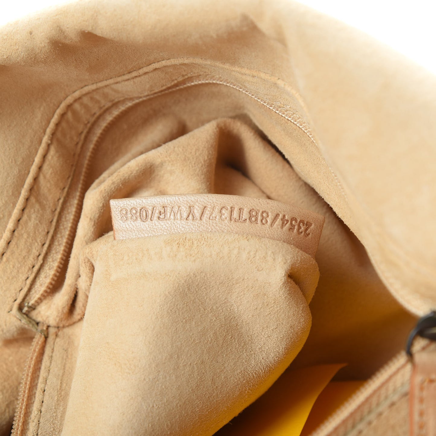 Goatskin Whipstitch Large Convertible Baguette Vacchetta