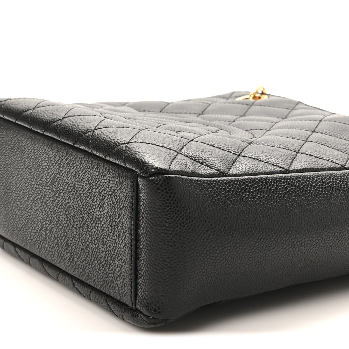 Caviar Quilted Petit Shopping Tote PST Black
