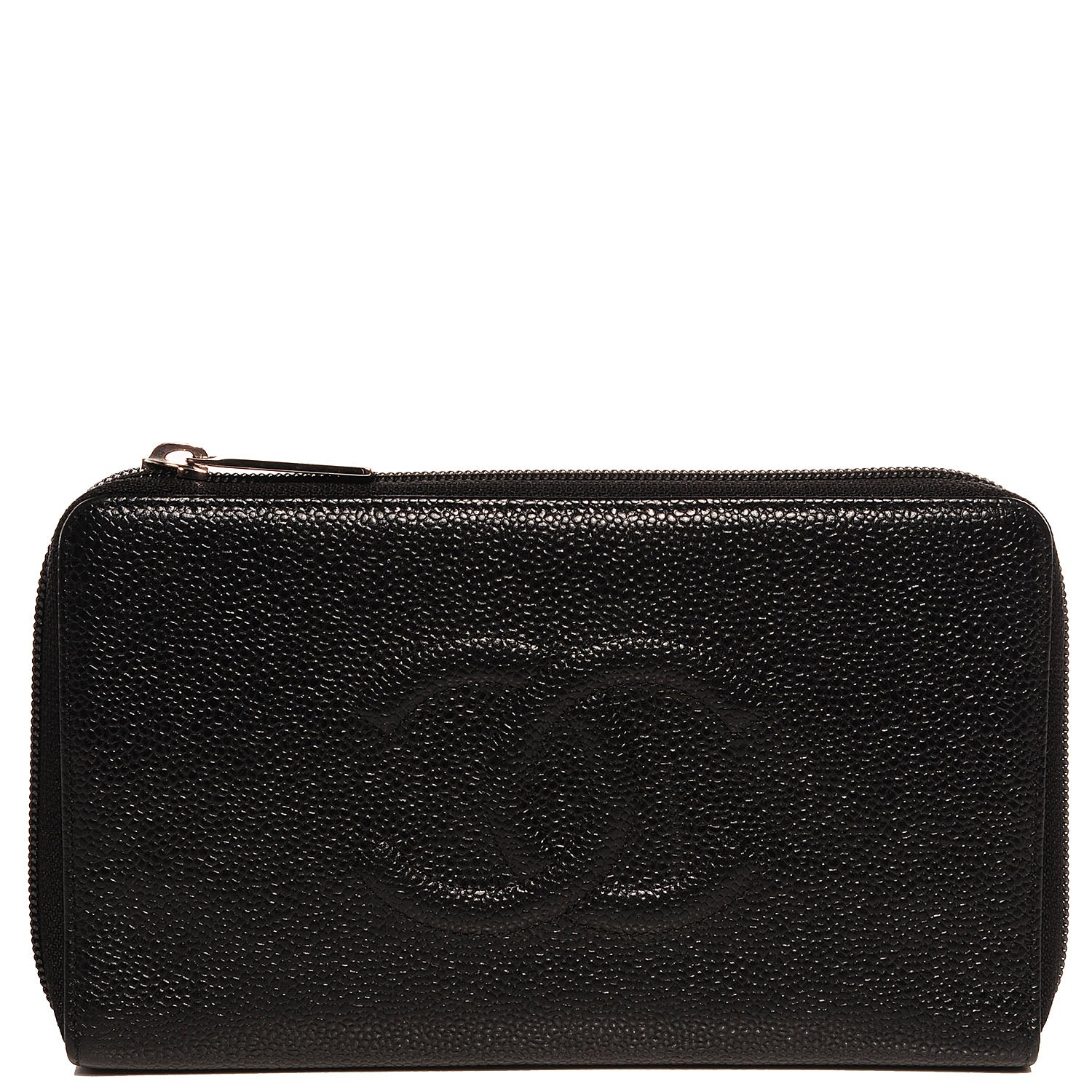 Chanel Caviar CC Timeless Large Zip Around Wallet Black 1 of 11