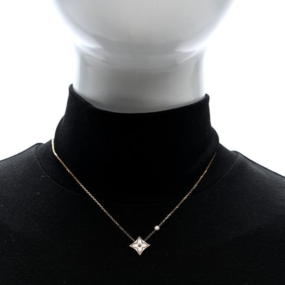 Louis Vuitton 18K Pink Gold Diamond Mother of Pearl Color Blossom BB Star Pendant Necklace 2 of 5