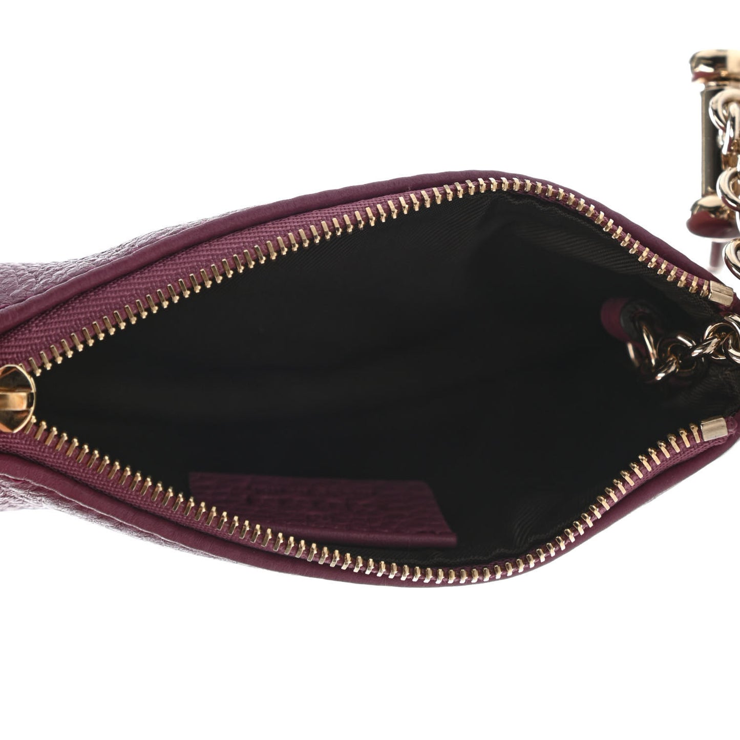 Pebbled Calfskin Soho Key Case Peonia Flower