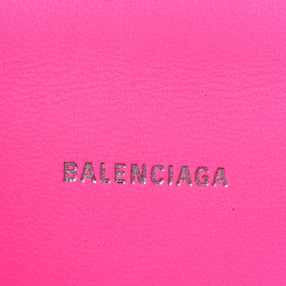 Balenciaga Shiny Calfskin Crocodile Embossed Hourglass Top Handle Bag XS Lipstick Pink 6 of 11