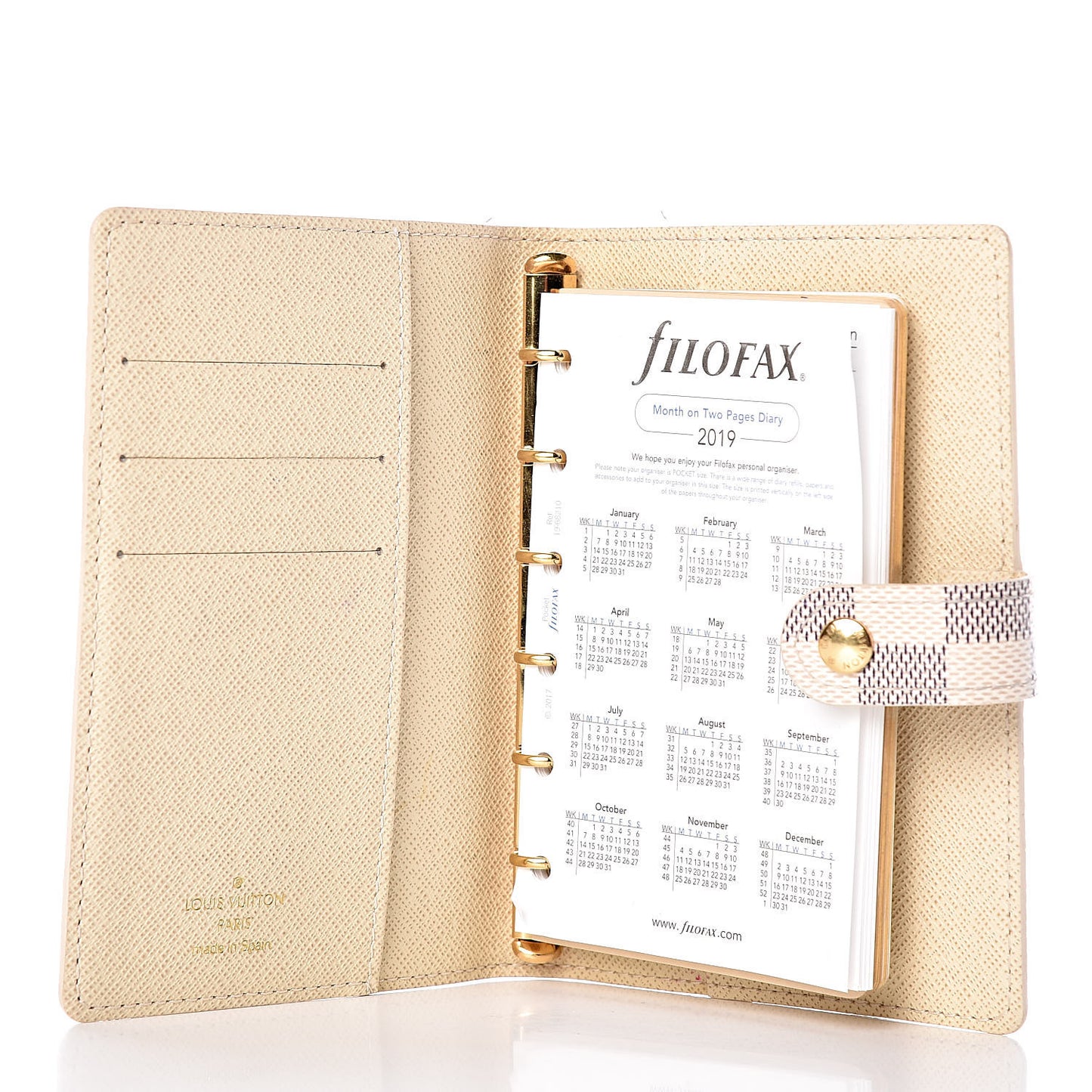Damier Azur Patch Small Ring Agenda Cover