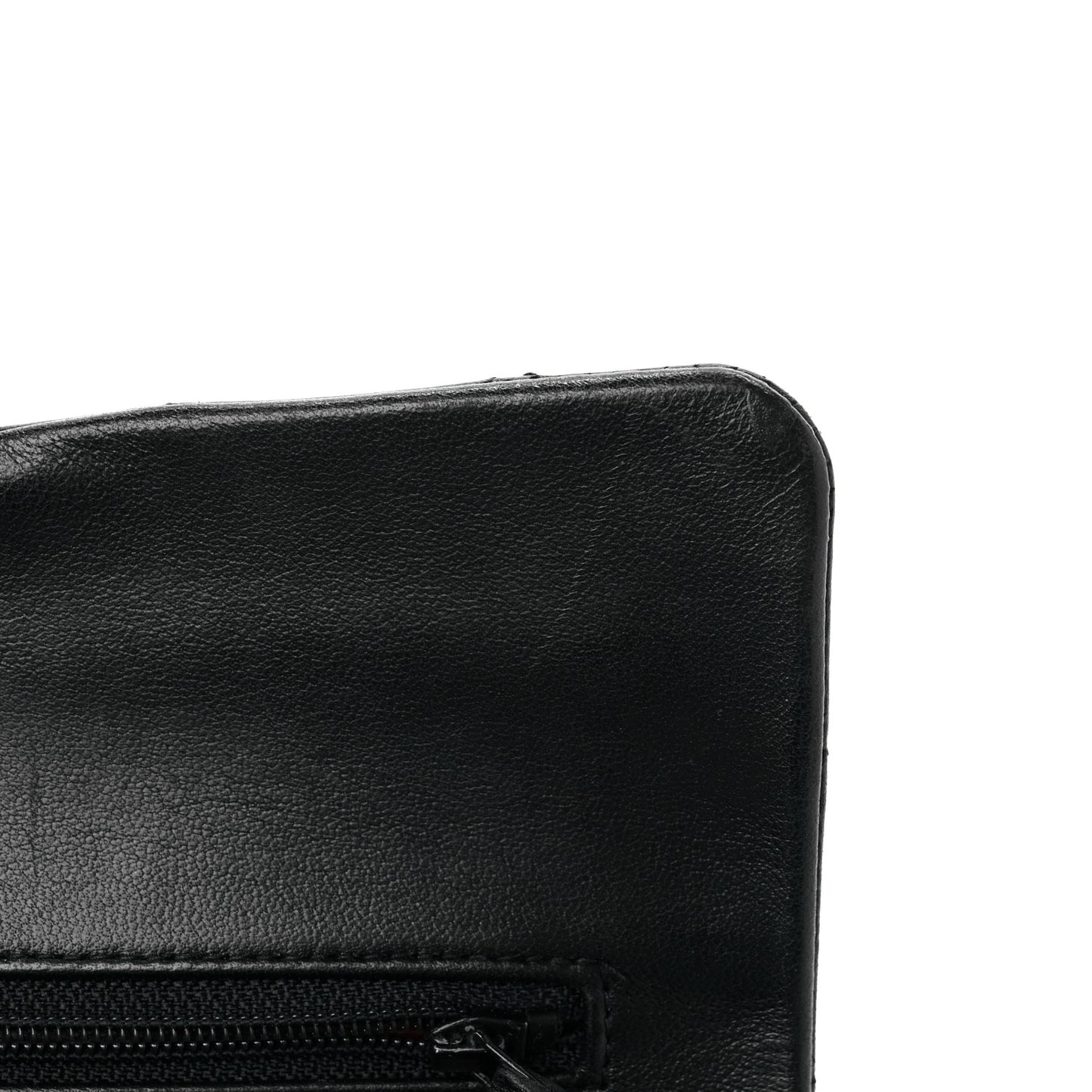 Lambskin Quilted Small Double Flap Black