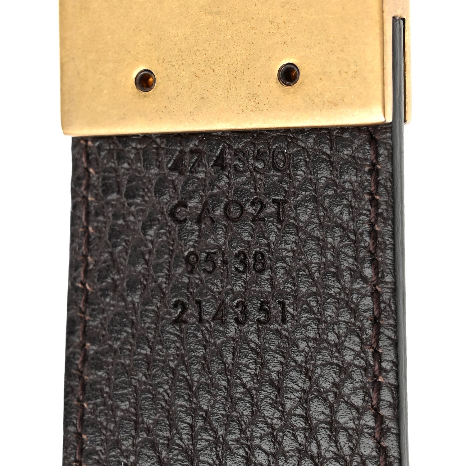 Gucci Calfskin Double G Reversible 37mm Belt 95 38 Black Cocoa 5 of 7