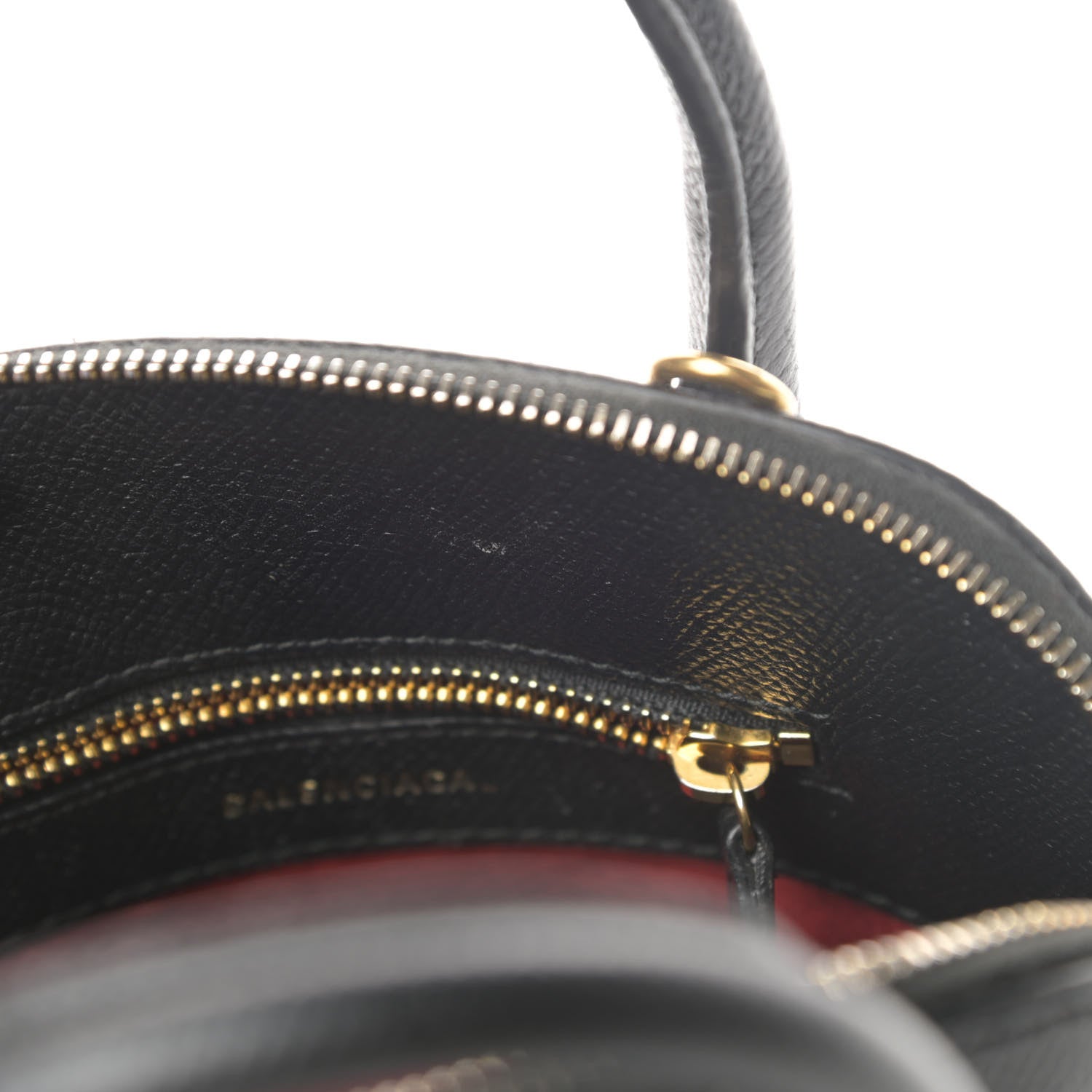 Balenciaga Signature Grained Calfskin XXS Ville Top Handle Bag Black White 8 of 13