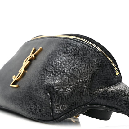 Saint Laurent Grain De Poudre Monogram Belt Bag Black 9 of 12