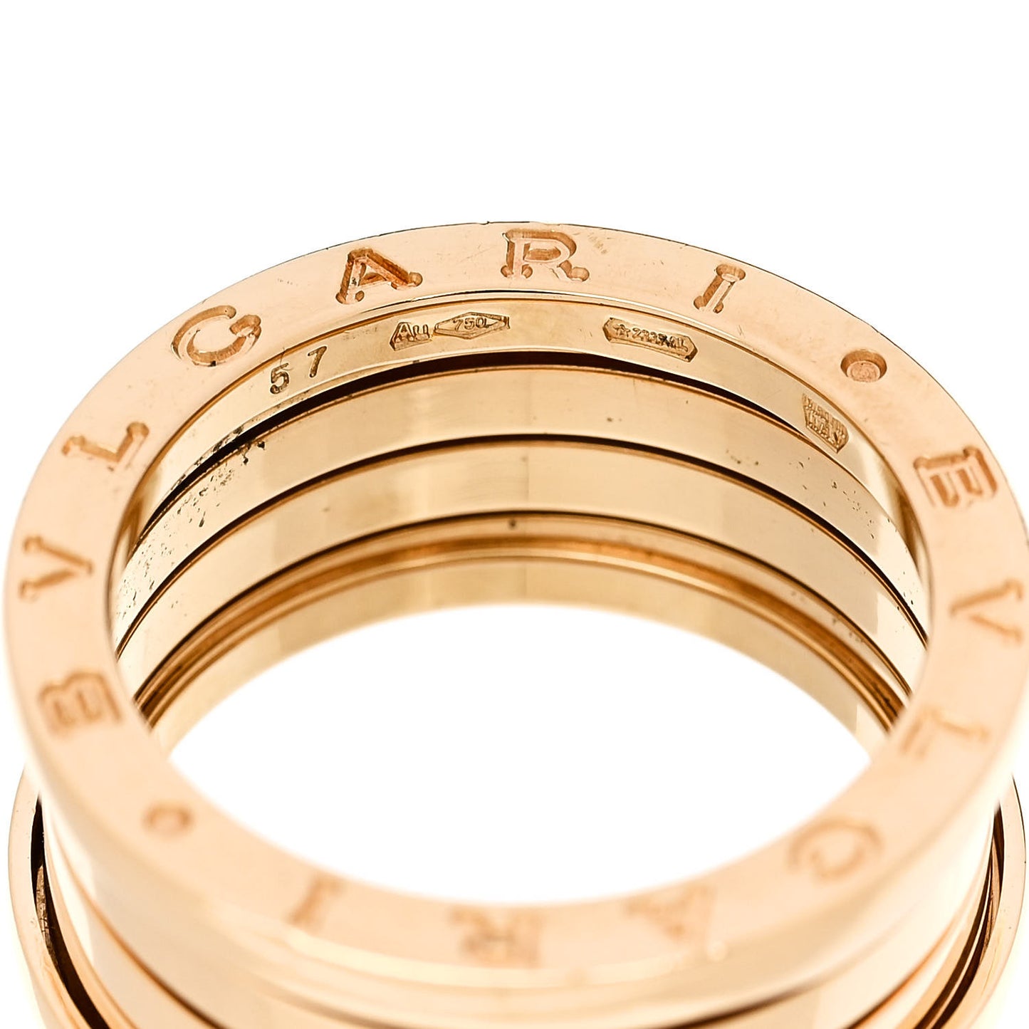 18K Yellow Gold B.Zero1 Three-Band Ring 57 8