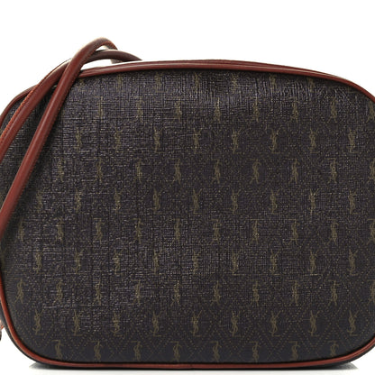 Saint Laurent Canvas Smooth Calfskin Le Monogramme Small Camera Bag Chestnut 8 of 10
