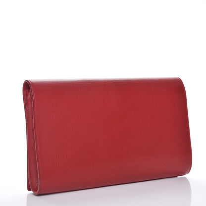 Saint Laurent Calfskin Monogram Large Belle De Jour Clutch Red 3 of 7