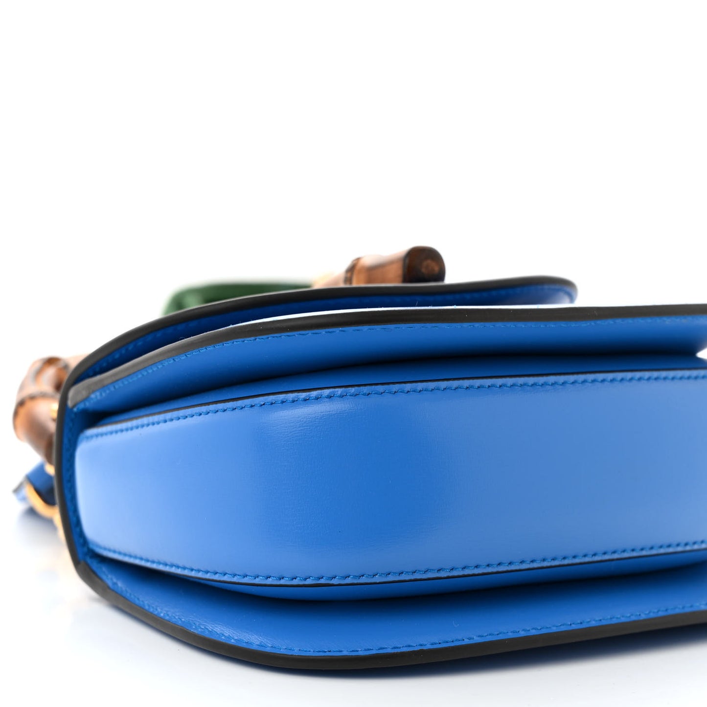 Boarded Dyana Lux Calfskin Web Mini Bamboo 1947 Top Handle Bag Blue