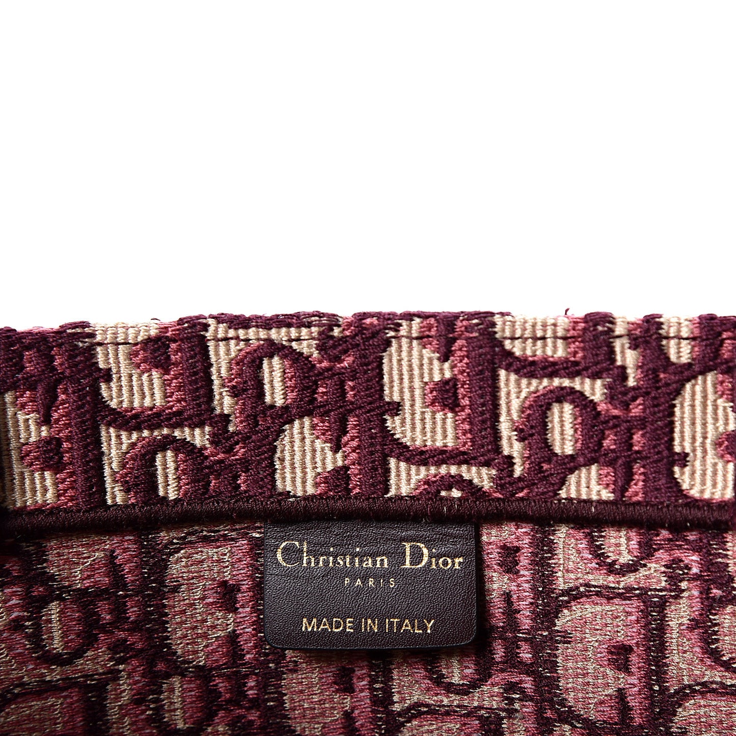 Oblique Large Book Tote Burgundy Multicolor