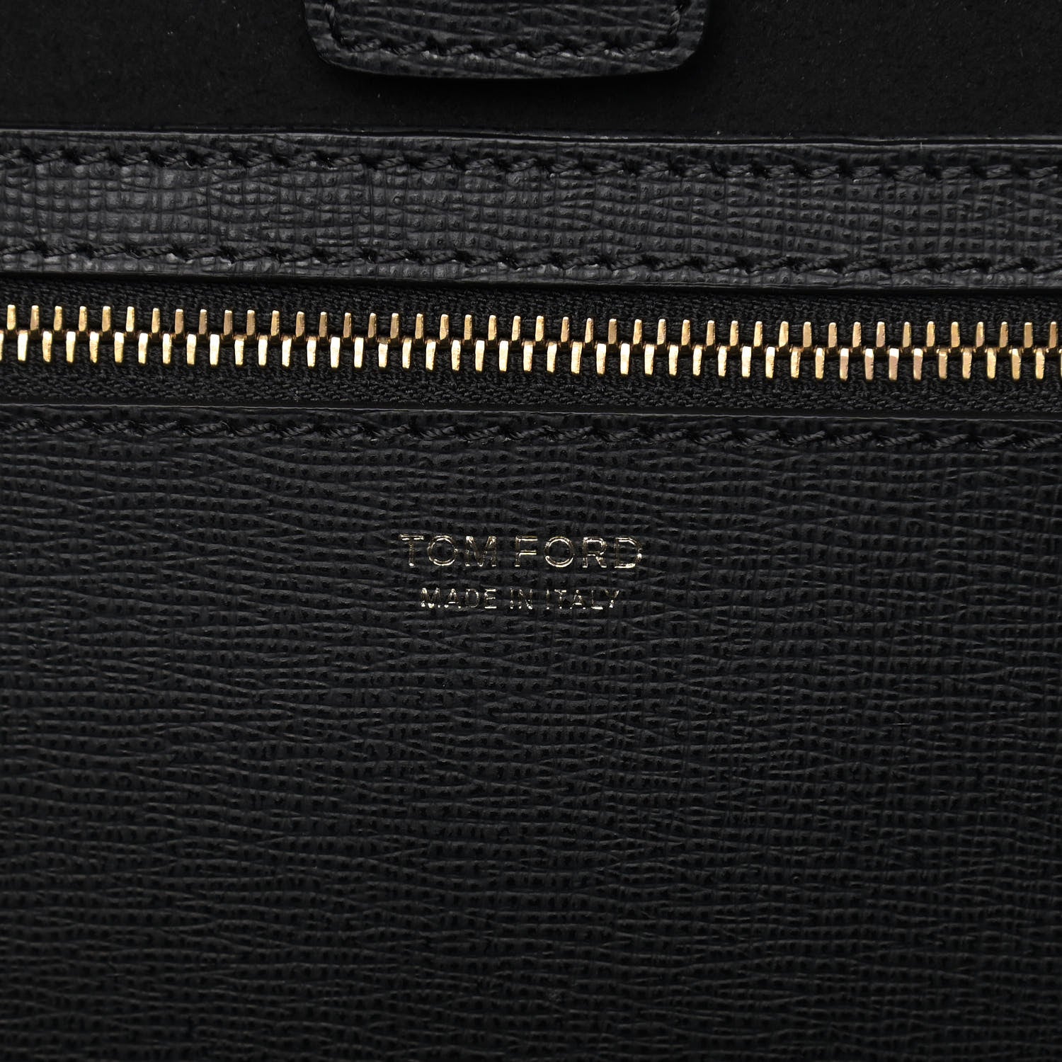 Tom Ford Grained Calfskin Small T Tote Black 6 of 10