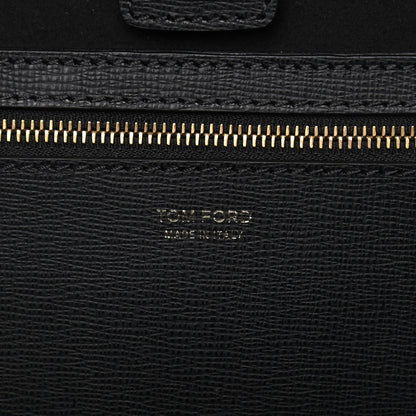 Tom Ford Grained Calfskin Small T Tote Black 6 of 10