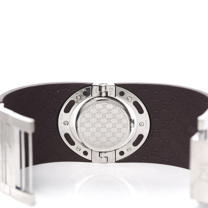 Gucci Stainless Steel Rubber 33mm Twirl Quartz Watch Brown 4 of 4