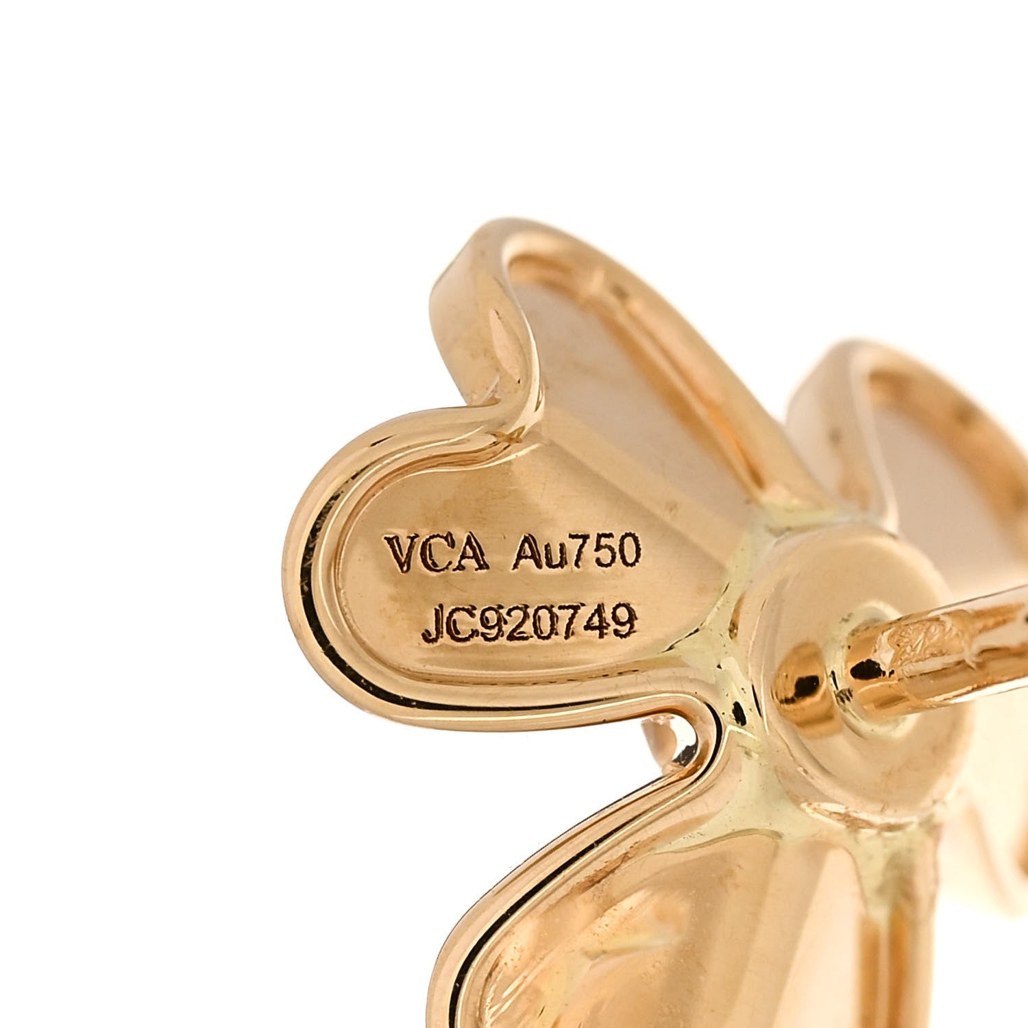 Van Cleef & Arpels 18K Yellow Gold Diamond Mini Frivole Earrings 4 of 4