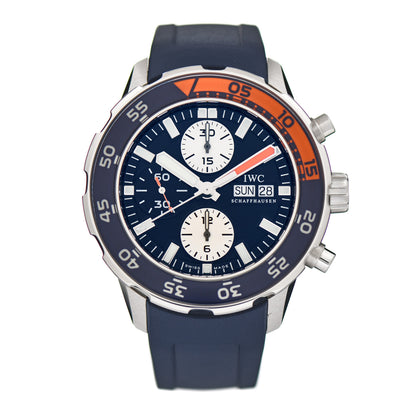 IWC Stainless Steel Rubber 44mm Aquatimer Chronograph Automatic Watch Blue IW376704 1 of 5