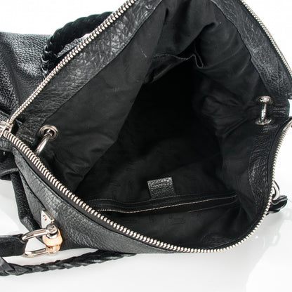 Gucci Leather Bamboo Bar Large Shoulder Bag Black 5 of 7
