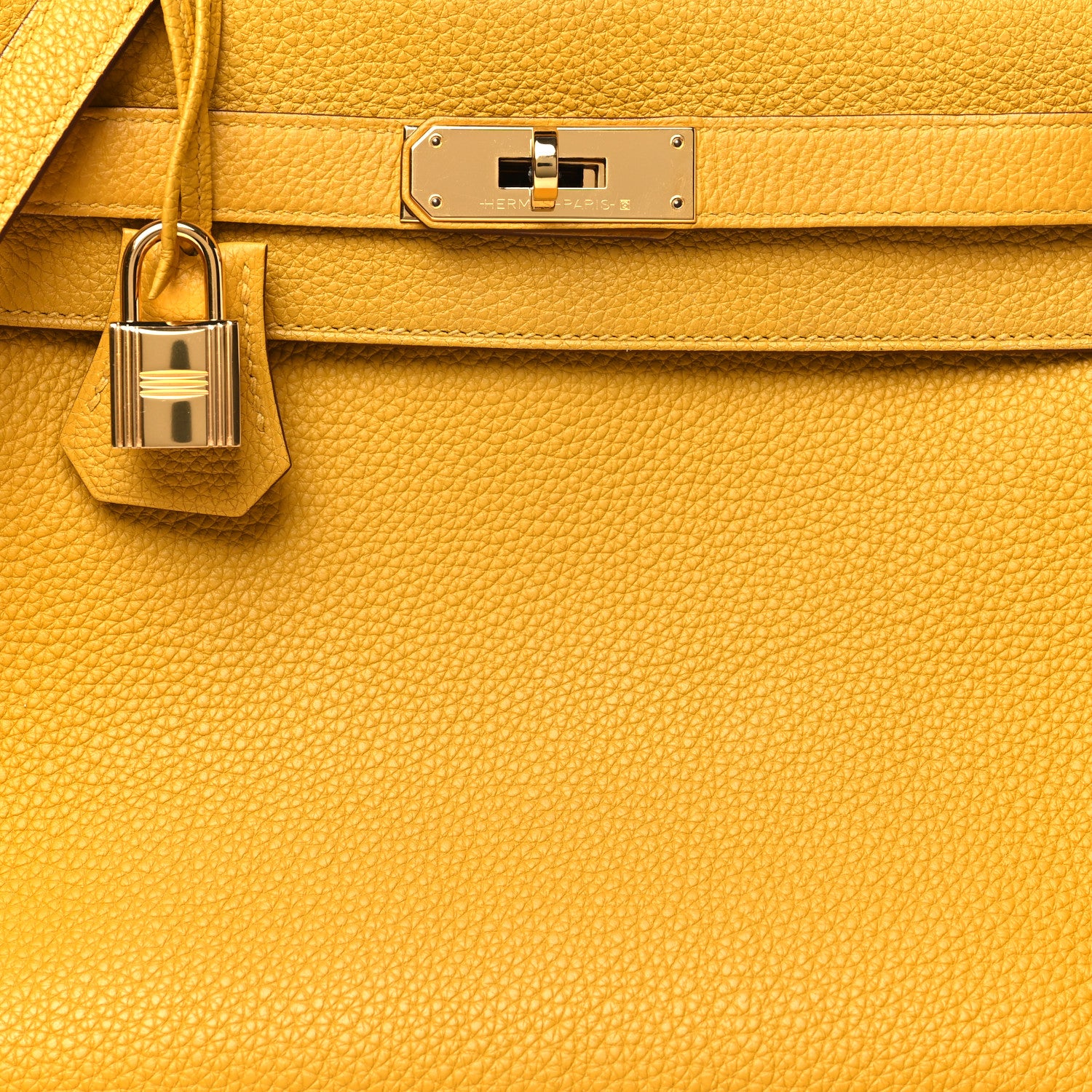 Hermes Togo Kelly Retourne 28 Jaune Ambre 8 of 11