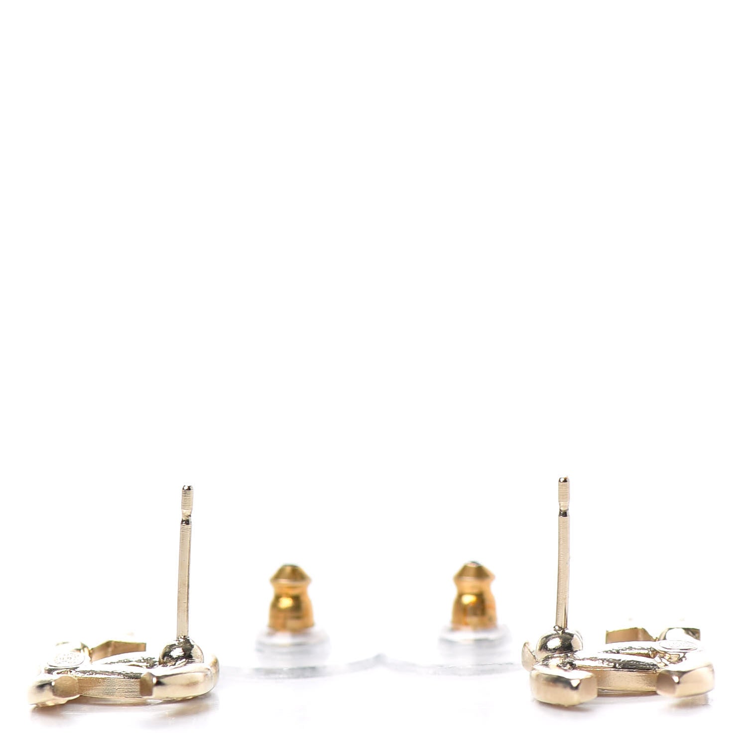 Chanel Crystal CC Starfall Earrings Gold 3 of 5