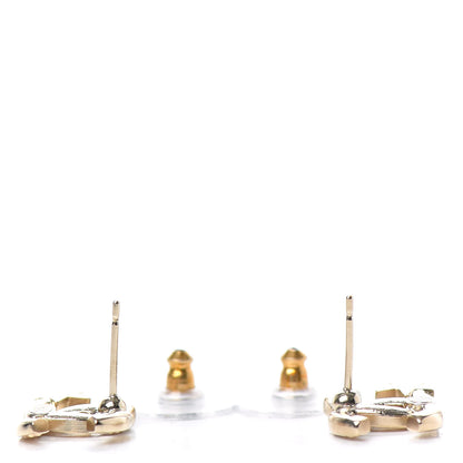 Chanel Crystal CC Starfall Earrings Gold 3 of 5