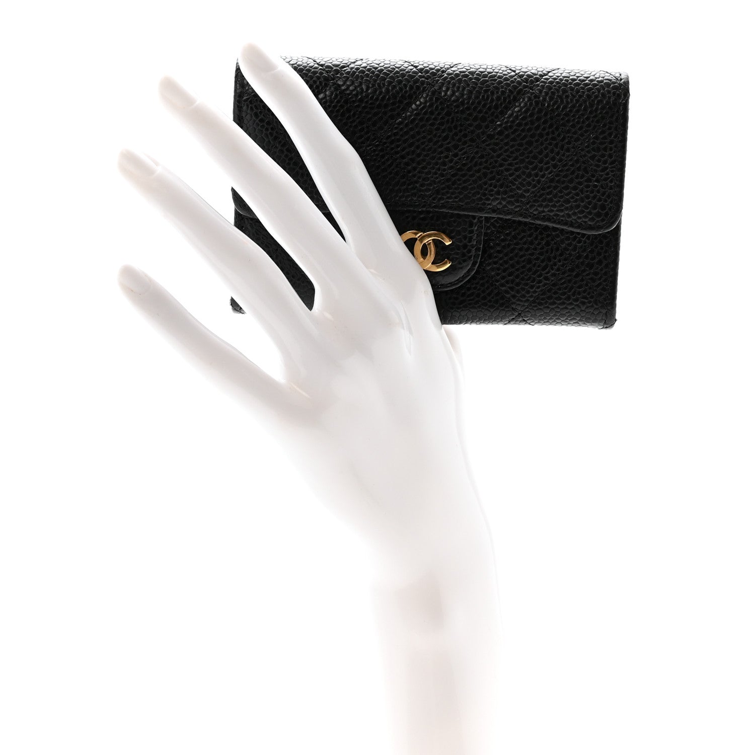 Chanel Caviar Quilted Flap Card Holder Black 2 of 9