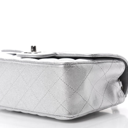 Chanel Metallic Lambskin Quilted Mini Rectangular Flap Silver 7 of 11