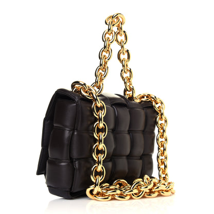 Bottega Veneta Lambskin Maxi Intreccio Padded Chain Cassette Crossbody Bag Black 2 of 12