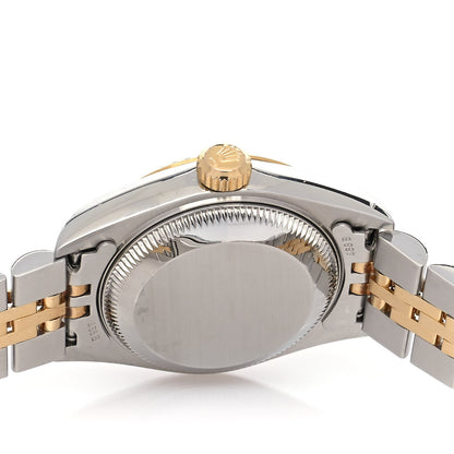 Rolex Stainless Steel 18K Yellow Gold Diamond 26mm Oyster Perpetual Datejust Watch White 79173 4 of 4