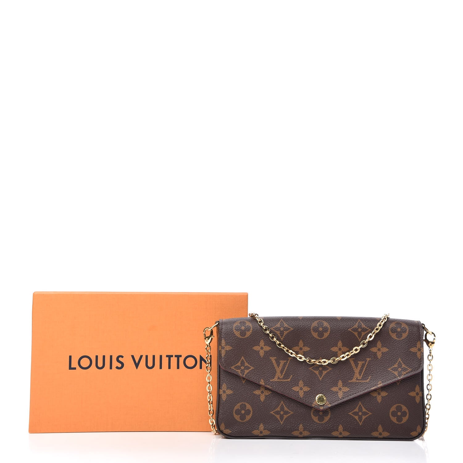 Louis Vuitton Monogram Pochette Felicie Chain Wallet Fuchsia 12 of 12