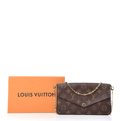 Louis Vuitton Monogram Pochette Felicie Chain Wallet Fuchsia 12 of 12