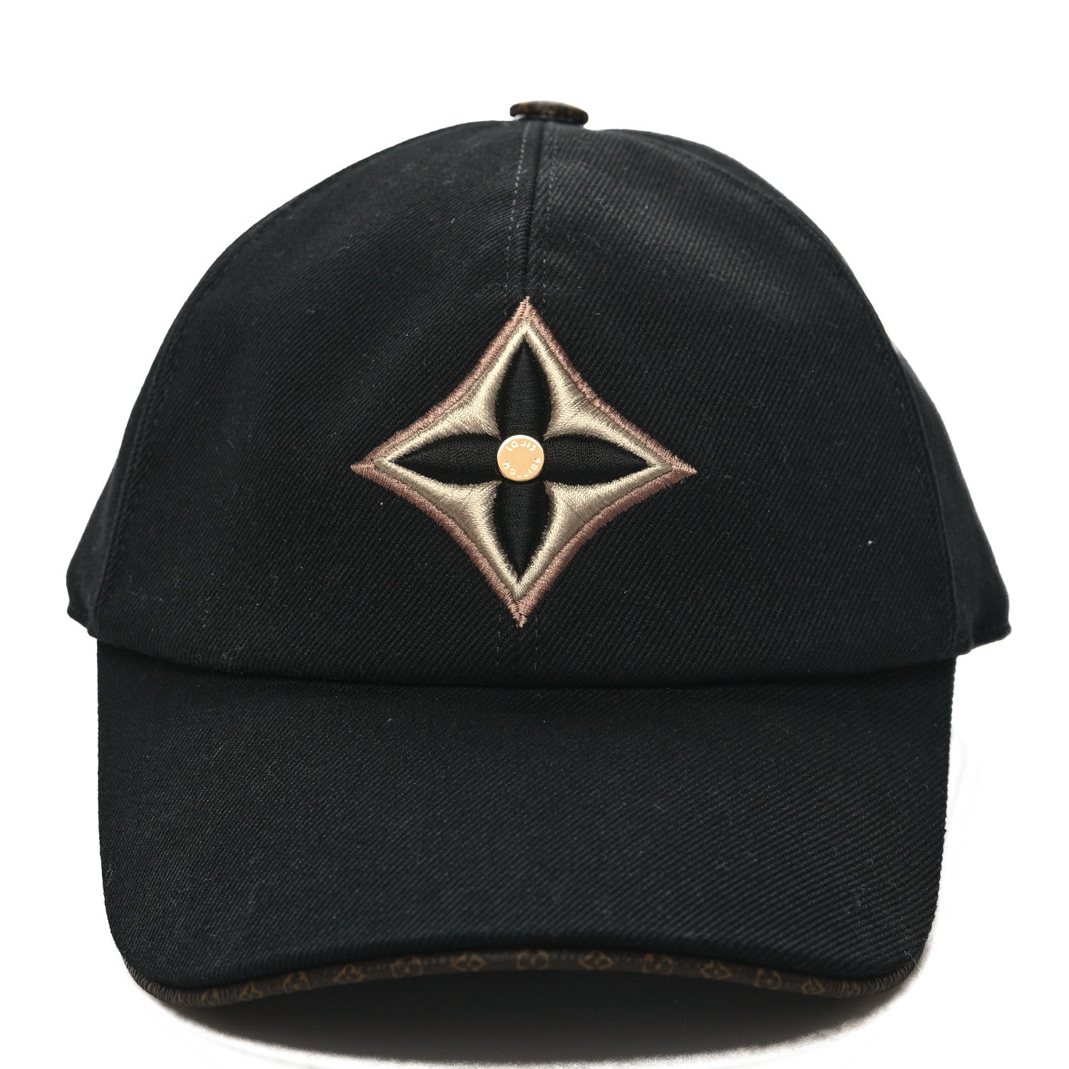 Louis Vuitton Monogram Cotton Jacquard Embroidered LV Day Cap L Black 3 of 9