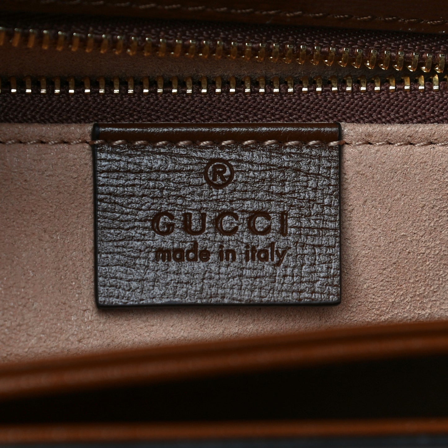 GG Supreme Monogram Horsebit 1955 Shoulder Bag Beige Brown Sugar
