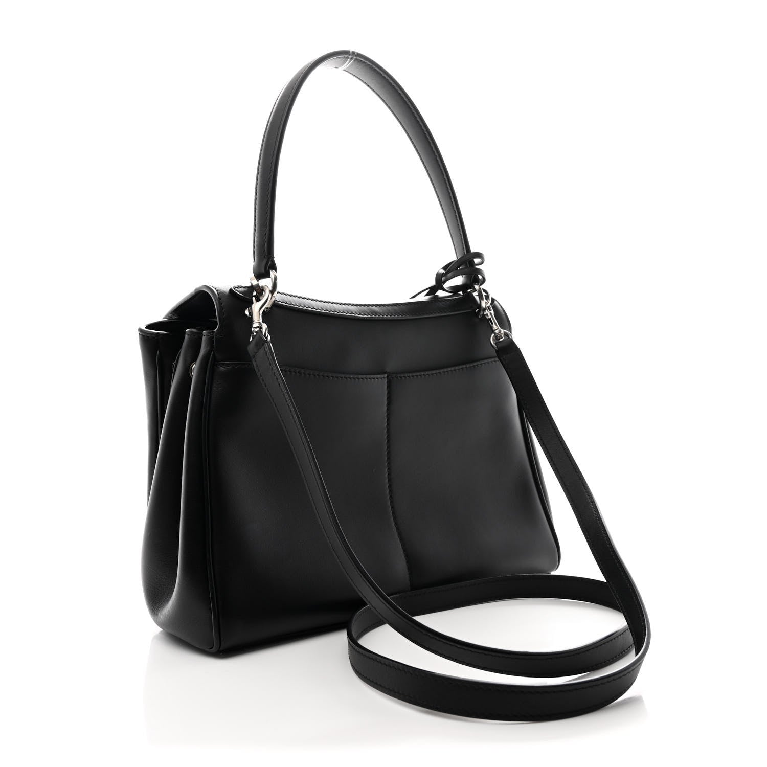 Balenciaga Natural Smooth Calfskin Small Rodeo Top Handle Handbag Black 3 of 10