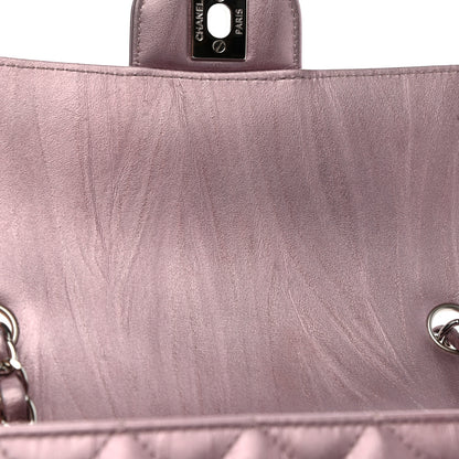 Chanel Metallic Calfskin Quilted Mini Rectangular Flap Pink 14 of 14