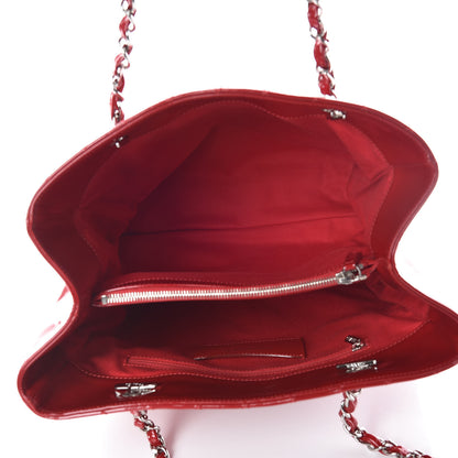Chanel Patent Quilted Large Shopping Tote Red 7 of 10