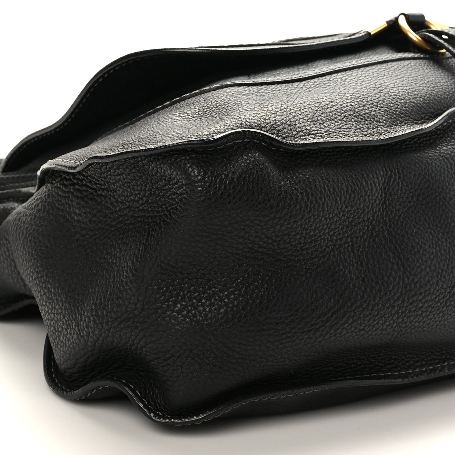 Calfskin Large Marcie Satchel Black