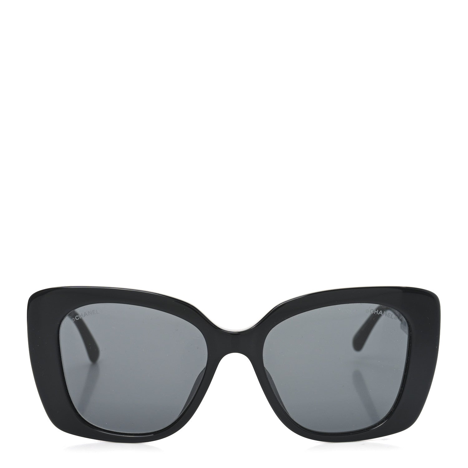Chanel Acetate Strass Square Sunglasses 5422-B-A Black White 2 of 7
