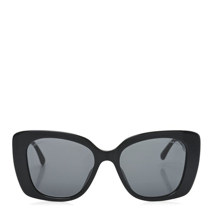 Chanel Acetate Strass Square Sunglasses 5422-B-A Black White 2 of 7