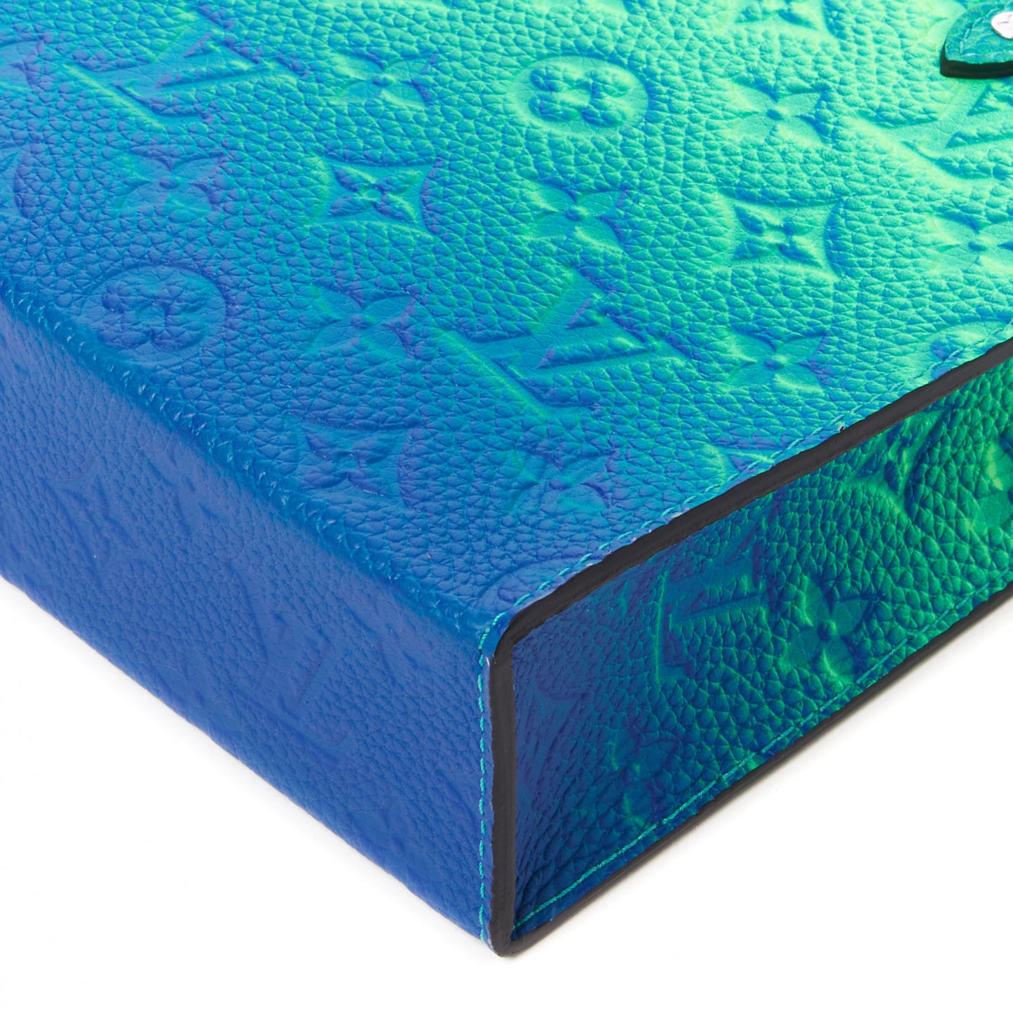 Taurillon Illusion Sac Plat XS Bleu Vert