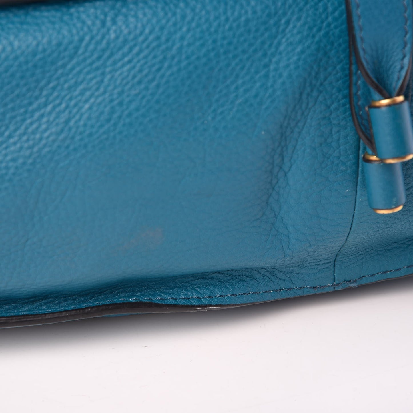 Calfskin Large Marcie Satchel Laguna Blue