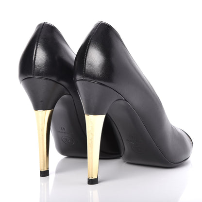 Chanel Lambskin Cap Toe CC Pumps 41 Black Beige 4 of 9