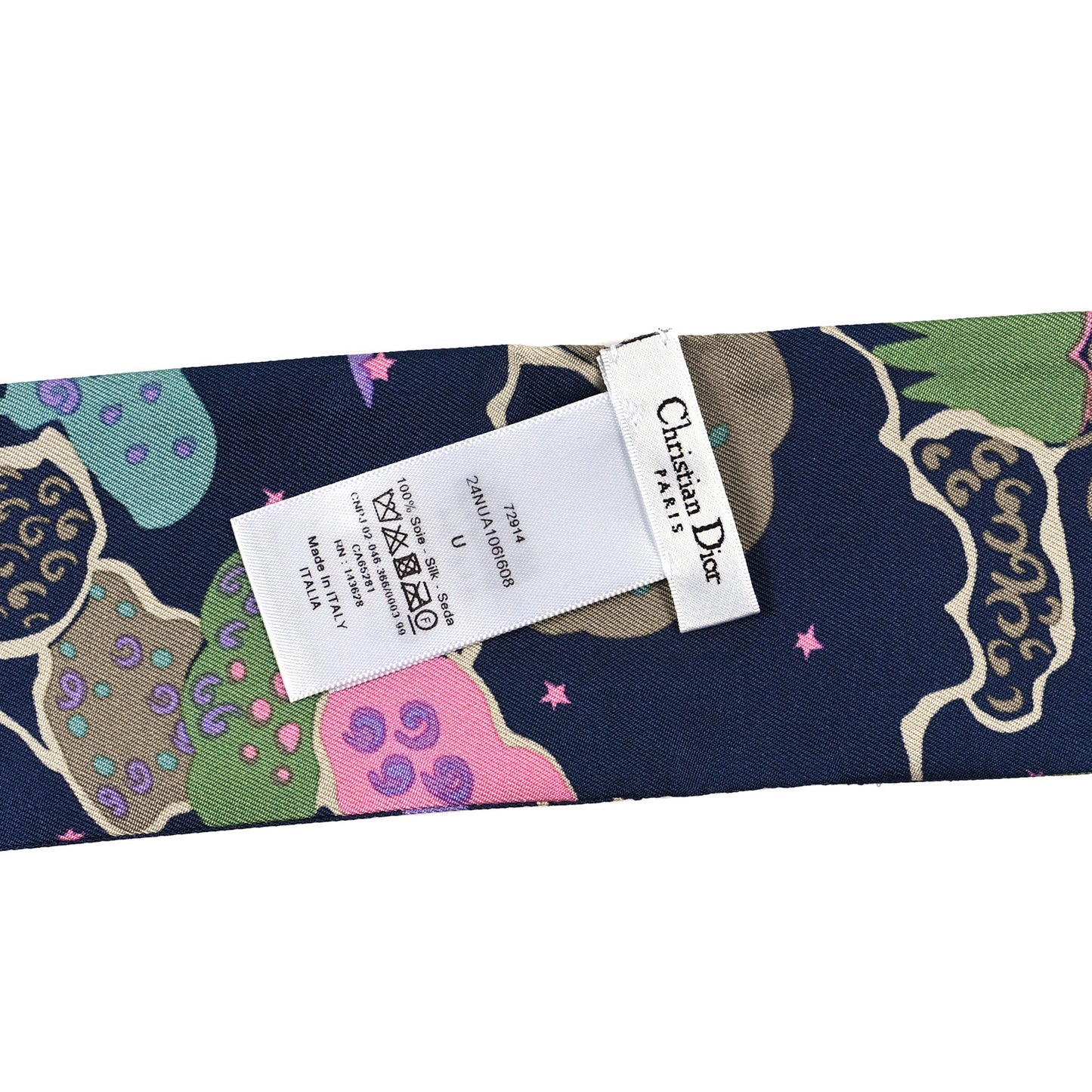 Silk Mitzah Scarf Blue Multicolor