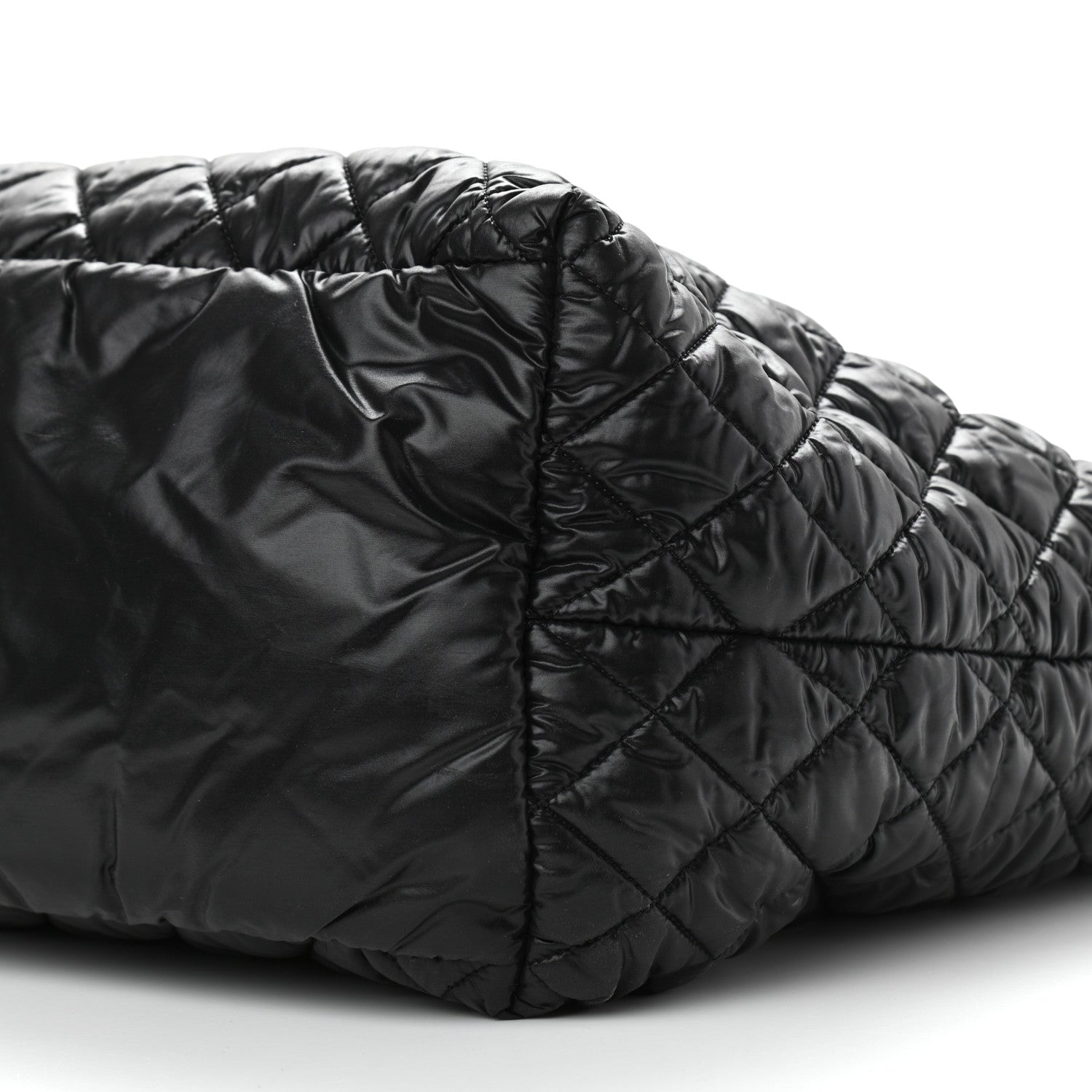 Chanel Nylon Quilted Large Coco Cocoon Tote Black 11 of 13