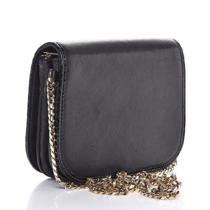Jimmy Choo Lambskin Elaphe Zadie Flap Bag Black 3 of 7